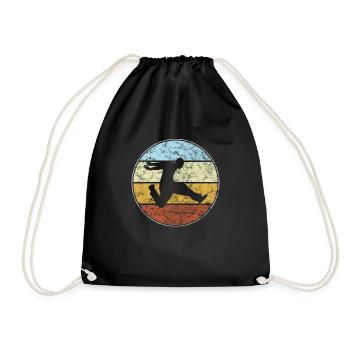 Parkour Retro - Drawstring Bag - black - Front