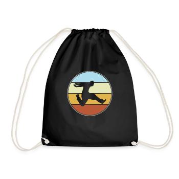 Parkour Retro - Drawstring Bag - black - Front