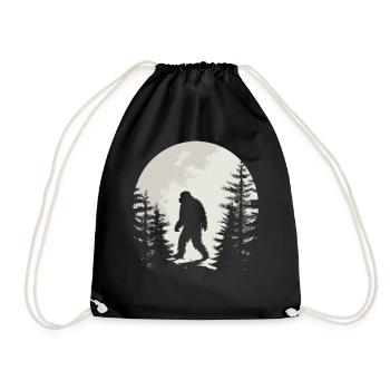 Spooky Bigfoot Silhouette Full Moon Mystery - Sac de sport léger - noir - Devant