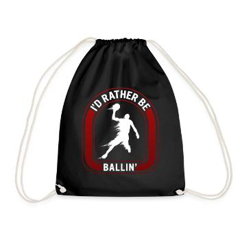 Chemise de Saint-Valentin, je préfère être ballin' - Sac de sport léger - noir - Devant