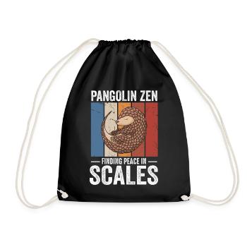 Peace In Sheds Pangolins Find Lovers - Drawstring Bag - black - Front