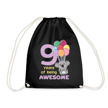 Koala pour les enfants de 9 ans de neuf ans - Sac de sport léger - noir - Devant