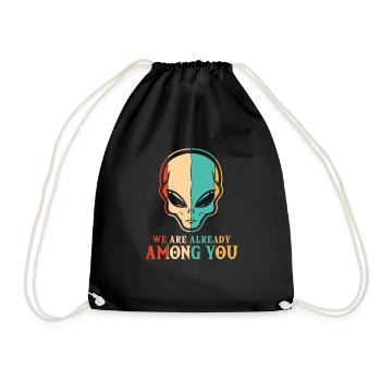 Nous sommes déjà parmi vous conspiration ufo - Sac de sport léger - noir - Devant