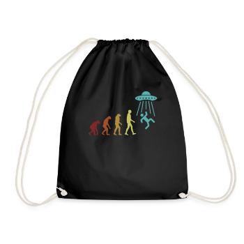 Alien Evolution Außerirdischer Ufo Conspiracy - Drawstring Bag - black - Front
