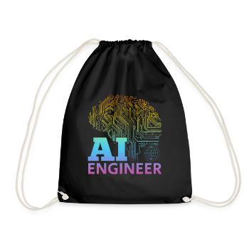AI Engineer - Ai Artificial Intelligence Machine L - Drawstring Bag - black - Front