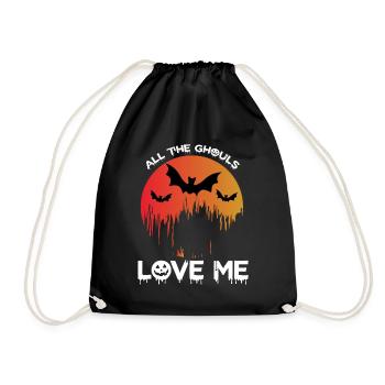 All The Ghouls Love Me Halloween - Turnbeutel - Schwarz - Vorne
