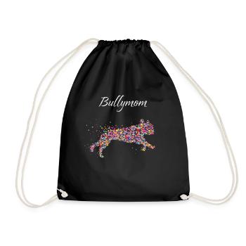 Bully Mom French Bulldog Dog Mom Dogs - Drawstring Bag - black - Front