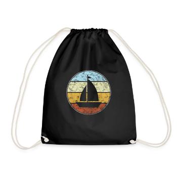 Rétro de la voile - Sac de sport léger - noir - Devant