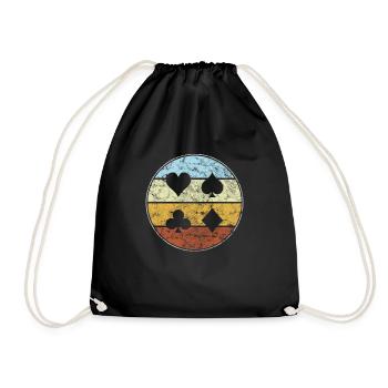 Poker Rétro - Sac de sport léger - noir - Devant