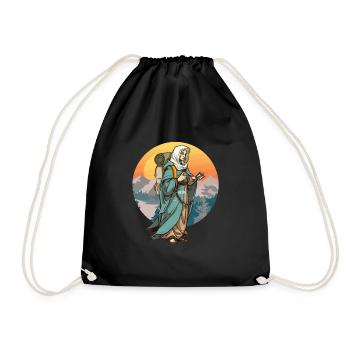 Sainte Marie en tant que géocacheuse - Geocaching Geocacher - Sac de sport léger - noir - Devant