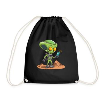 Alien als Geocacher - Geocaching Geocacher - Sac de sport léger - noir - Devant