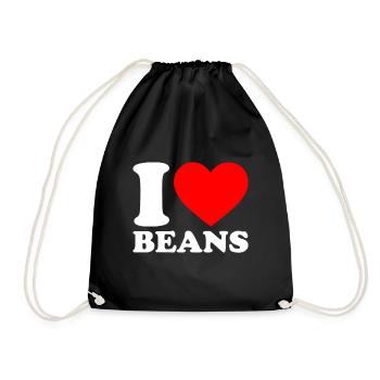 I Love Beans - Drawstring Bag - black - Front
