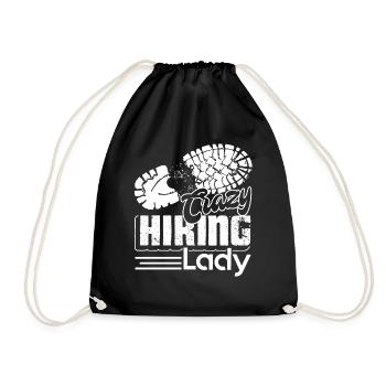Hiking Crazy Hiking Lady - Drawstring Bag - black - Front