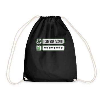 Je connais votre mot de passe Phishing Renifleur Grey Hat - Sac de sport léger - noir - Devant