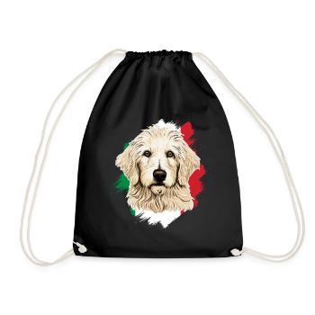 Maremma Abruzzo German Shepherd Maremmano Abruzzese - Drawstring Bag - black - Front