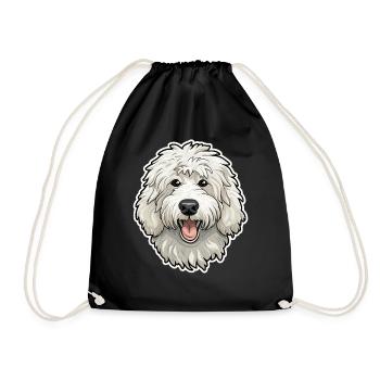 Maremma Abruzzo German Shepherd Maremmano Abruzzese - Drawstring Bag - black - Front