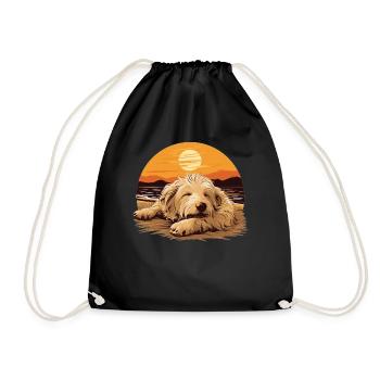 Maremma Abruzzo German Shepherd Maremmano Abruzzese - Drawstring Bag - black - Front