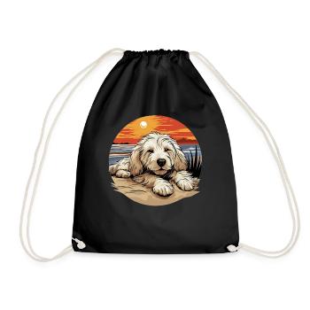 Maremma Abruzzo German Shepherd Maremmano Abruzzese - Drawstring Bag - black - Front