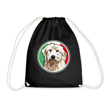 Maremma Abruzzo German Shepherd Maremmano Abruzzese - Drawstring Bag - black - Front
