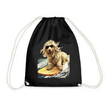 Maremmano Abruzzese German Shepherd Surfer - Drawstring Bag - black - Front
