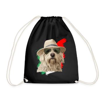 Maremma Abruzzo German Shepherd Maremmano Abruzzese - Drawstring Bag - black - Front