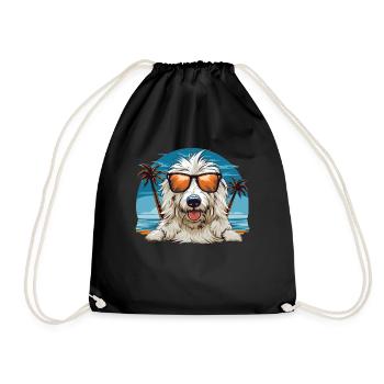 Maremmano Abruzzese German Shepherd - Drawstring Bag - black - Front
