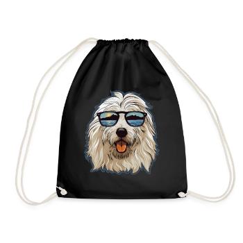 Maremmano Abruzzese German Shepherd - Drawstring Bag - black - Front