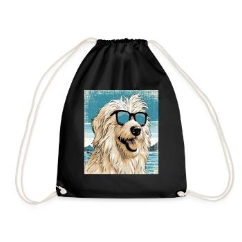 Maremmano Abruzzese German Shepherd - Drawstring Bag - black - Front