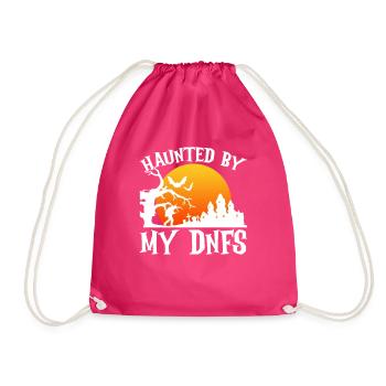 Verfolgt von meinen DNF's - Geocaching Geocacher - Turnbeutel - Fuchsia - Vorne