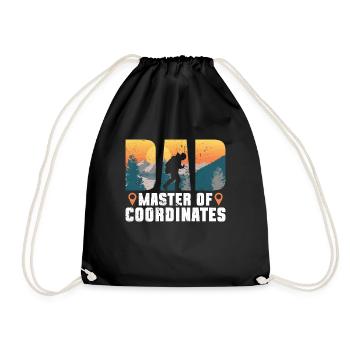 Papa - Maître des Coordonnées - Géocaching - Sac de sport léger - noir - Devant