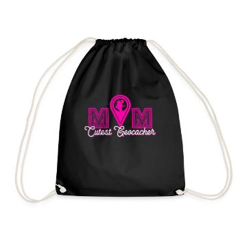 Maman - Géocacheur le plus mignon - Geocaching Geocacher - Sac de sport léger - noir - Devant