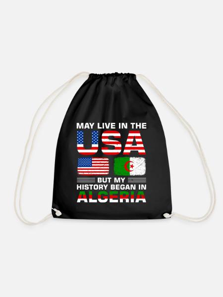 Drapeau des États-Unis Amérique Algérie drapeau algérien - Sac de sport léger - noir