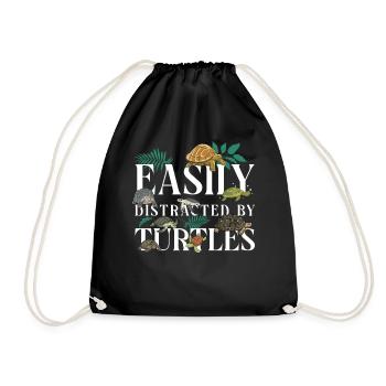 Sea Turtle Tortoise Easily - Turnbeutel - Schwarz - Vorne