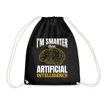 I'm Smarter Than Artificial Intelligence - Machine - Drawstring Bag - black - Front