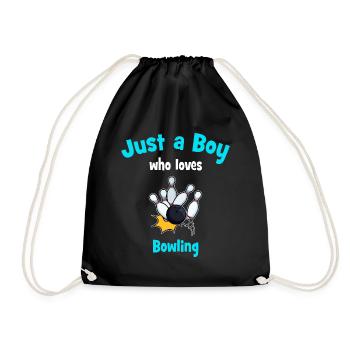 Bowling for Boys | Kids Bowling - Drawstring Bag - black - Front