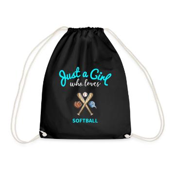 Softball, pour les filles | Softball pour enfants - Sac de sport léger - noir - Devant