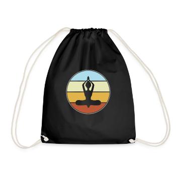 Yoga Retro - Turnbeutel - Schwarz - Vorne