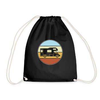 Motorhome Retro - Drawstring Bag - black - Front