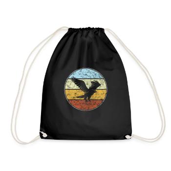 Adler Retro - Drawstring Bag - black - Front