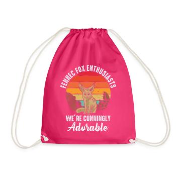 Fennek-füchse: Listig Liebenswerte - Turnbeutel - Fuchsia - Vorne