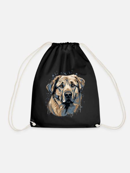 Kangal Hundehunderasse Gesicht - Turnbeutel - Schwarz
