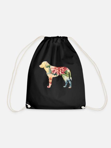 Kangal Schäferhund Hunderasse Floral - Turnbeutel - Schwarz