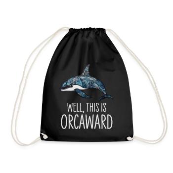 Orca Killerwal Nun, Das Ist Orcaward - Turnbeutel - Schwarz - Vorne
