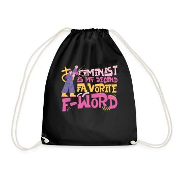 Feminist Feminist Is My Second - Turnbeutel - Schwarz - Vorne