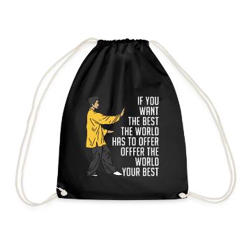 Tai Chi If You Want The Best Taiji Tai Chi Lover - Drawstring Bag - black - Front
