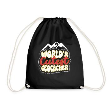 Le géocacheur le plus mignon du monde - Geocaching - Sac de sport léger - noir - Devant