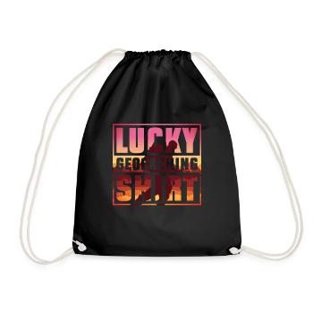 Chemise Lucky Geocaching - Geocaching Geocacher - Sac de sport léger - noir - Devant