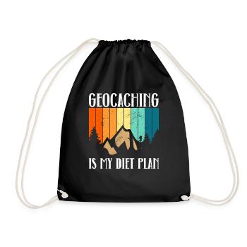 Le géocaching est mon régime alimentaire - Geocaching - Sac de sport léger - noir - Devant