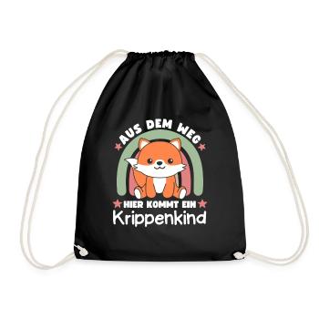 Aus Dem Weg Hier Kommt Ein Krippenkind Fuchs - Turnbeutel - Schwarz - Vorne