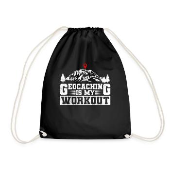 Le géocaching est mon entraînement - Geocaching Geocacher - Sac de sport léger - noir - Devant